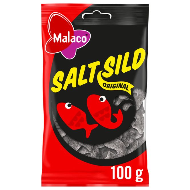 Hovedbilde Cloetta Malaco Salt Sild 100g, 16stk pr kartong