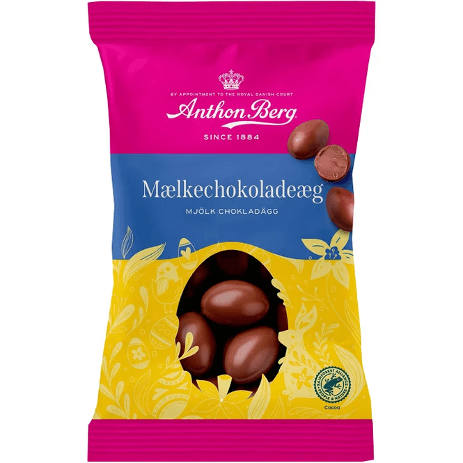 Hovedbilde Anthon Berg Melkesjokoladeegg 80g, 36 stk pr ...