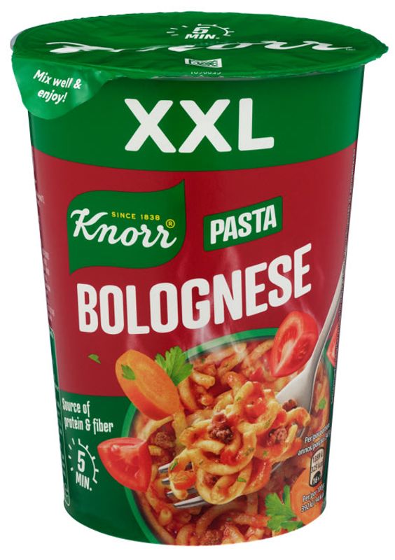 Knorr snack pot big Bolognese 88g, 8stk pr kartong